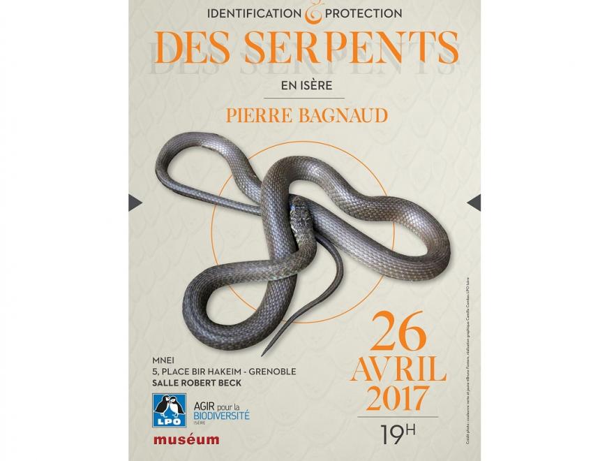Affiche de la conférence serpents 26-04-2017-MNEI, nature isère