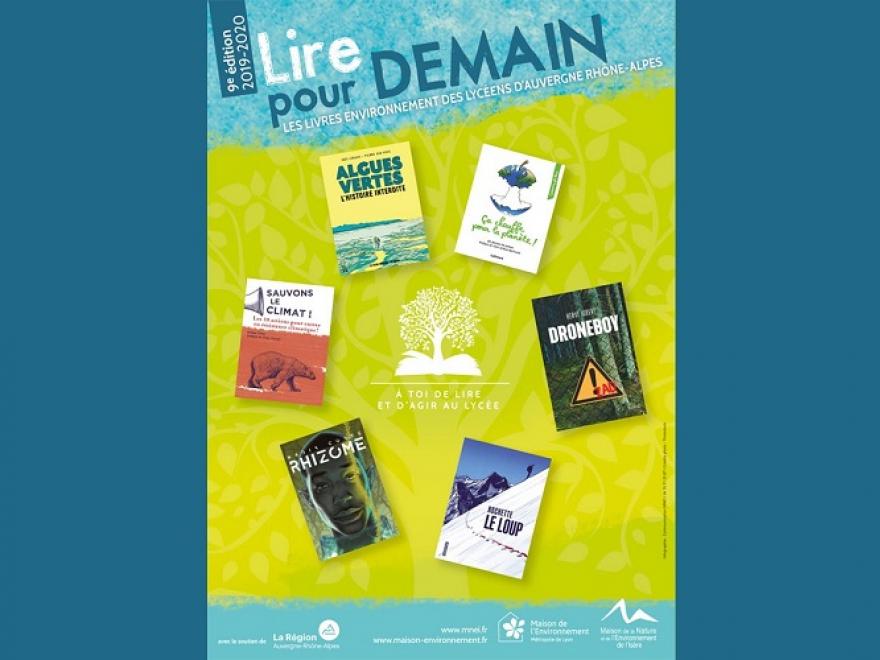 Affiche Prix lycéen des livres environnement « Lire pour Demain » édition 2019-2020 MNEI