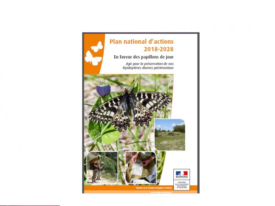 couverture du Plan national d’actions 2018-2028 en faveur des papillons de jour