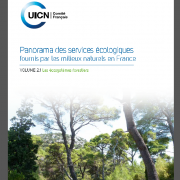 Couverture du rapport de l'UICN sur les services rendus par les écosystèmes forestiers, nature isère