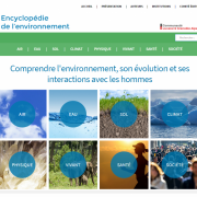 Page d'accueil du site web de l'encyclopedie environnement, nature isere