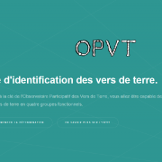 Page d'accueil de l'Observatoire participatif des vers de terre (OPVT), nature isère