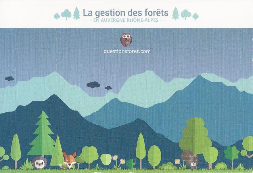 Dessin la gestion des forêt en Auvergne Rhône-Alpes