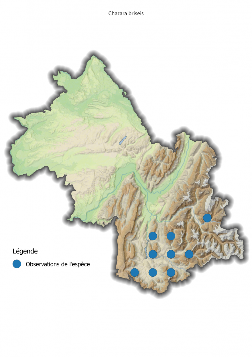 Carte de répartition de l'Hermite en Isère, Nature Isère