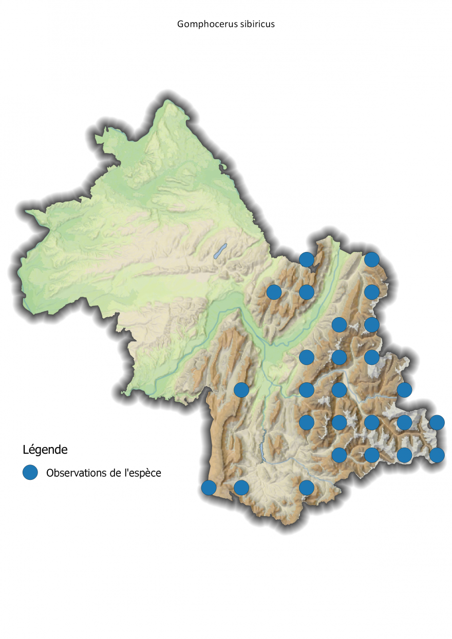 Carte de répartition du Criquet de Sibérie en Isère, Nature Isère