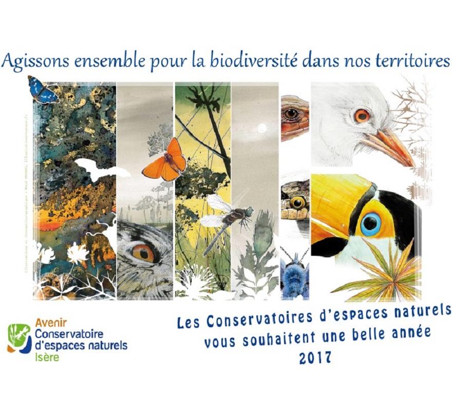 Carte de vœux du Conservatoire des espaces naturels (CEN Isère)